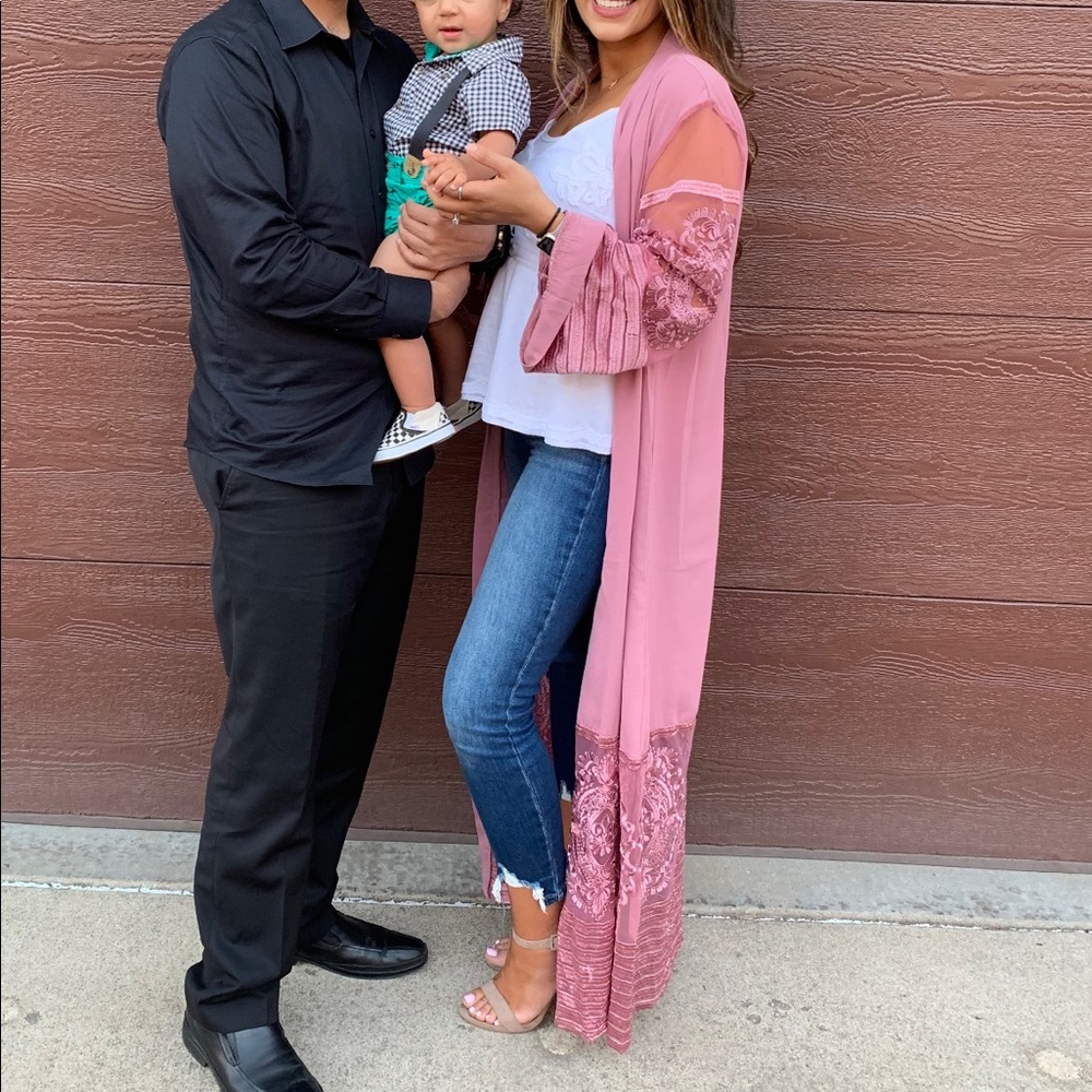 Rose Pink abaya / duster / kimono